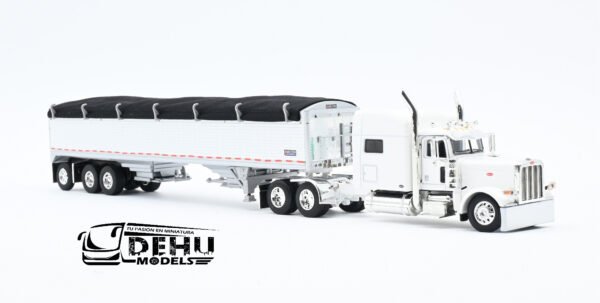 Tráiler a Escala 1/64 Peterbilt 389 Techo Medio Con Remolque de Granos Wilson Pacesetter de 3 ejes, 60-1192 DCP By First Gear - Imagen 3