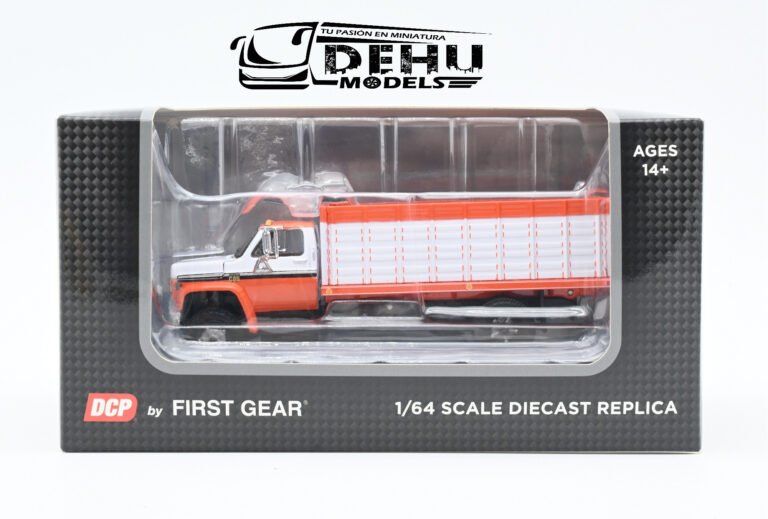 60-1200 Chevrolet Chevy C65 Con Caja de Granos de Volteo de un eje Naranja - Blanco - Negro (1)