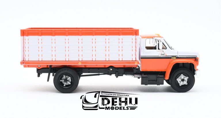 60-1200 Chevrolet Chevy C65 Con Caja de Granos de Volteo de un eje Naranja - Blanco - Negro (7)