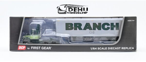 Tráiler a Escala 1/64 Ford LT-9000 Day Cab con Remolque Caja Seca Vintage de 40' Branch Motor Express, 60-1281 DCP By First Gear - Imagen 12