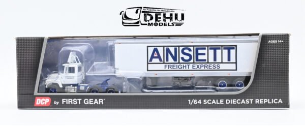 Tráiler a Escala 1/64 Ford LT-9000 Day Cab con Remolque Caja Seca Vintage de 40' de Tres Ejes ANSETT Freight Express, 60-1284 DCP By First Gear - Imagen 12