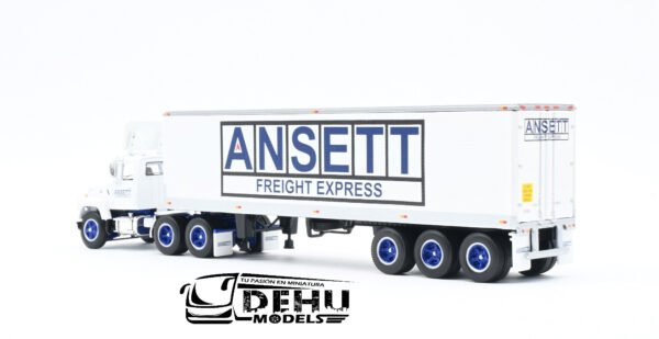 Tráiler a Escala 1/64 Ford LT-9000 Day Cab con Remolque Caja Seca Vintage de 40' de Tres Ejes ANSETT Freight Express, 60-1284 DCP By First Gear - Imagen 8