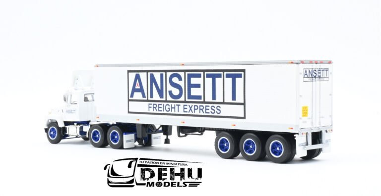 60-1284 Ford LT-9000 Day Cab con Remolque Caja Seca Vintage de 40' de Tres Ejes ANSETT Freight Express (4)