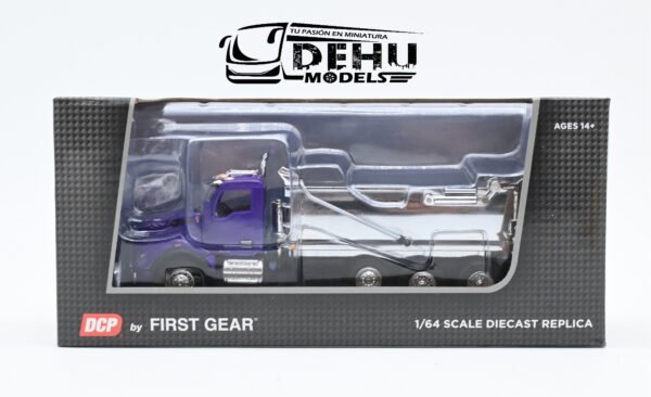 Camión a Escala 1/64 Kenworth T800 Rogue Dump Truck Volteo de 3 Ejes Morado - Cromo, 60-1414 DCP By First Gear - Imagen 13