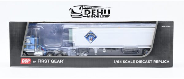 Tráiler a Escala 1/64 Peterbilt 352 COE Con Remolque Refrigerado Thermoking de 40' Vintage Refrigerated Transport, 60-1427 DCP By First Gear - Imagen 12