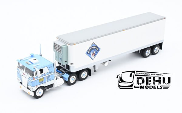 Tráiler a Escala 1/64 Peterbilt 352 COE Con Remolque Refrigerado Thermoking de 40' Vintage Refrigerated Transport, 60-1427 DCP By First Gear - Imagen 11