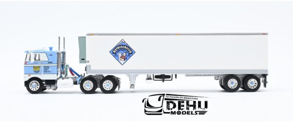 Tráiler a Escala 1/64 Peterbilt 352 COE Con Remolque Refrigerado Thermoking de 40' Vintage Refrigerated Transport, 60-1427 DCP By First Gear - Imagen 9
