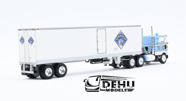Tráiler a Escala 1/64 Peterbilt 352 COE Con Remolque Refrigerado Thermoking de 40' Vintage Refrigerated Transport, 60-1427 DCP By First Gear - Imagen 5