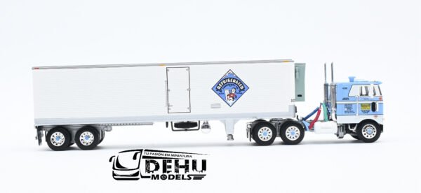 Tráiler a Escala 1/64 Peterbilt 352 COE Con Remolque Refrigerado Thermoking de 40' Vintage Refrigerated Transport, 60-1427 DCP By First Gear - Imagen 4
