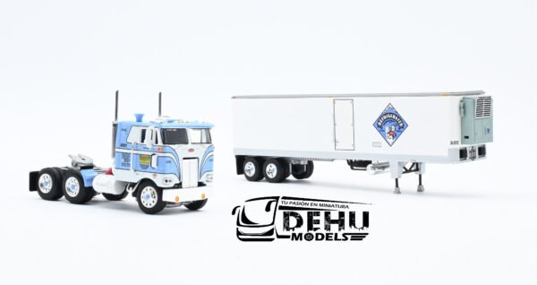 Tráiler a Escala 1/64 Peterbilt 352 COE Con Remolque Refrigerado Thermoking de 40' Vintage Refrigerated Transport, 60-1427 DCP By First Gear - Imagen 6