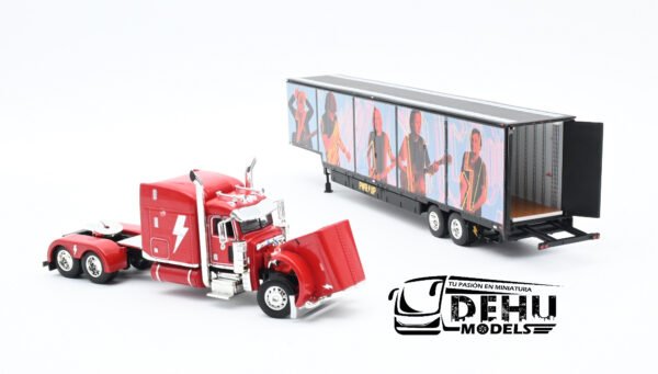 Tráiler a Escala 1/64 Peterbilt 389 Techo Medio Con Remolque Caja Seca de Mudanza Kentucky AC / DC, 69-1063 DCP By First Gear - Imagen 7