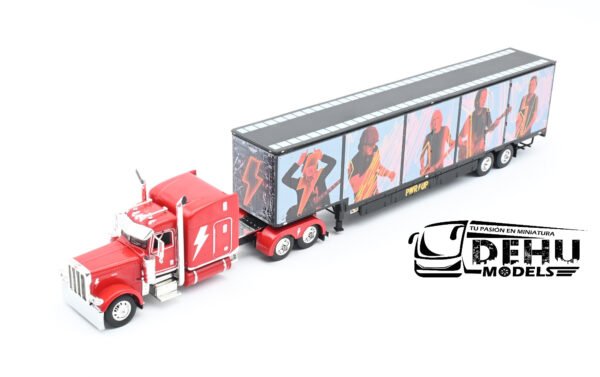 Tráiler a Escala 1/64 Peterbilt 389 Techo Medio Con Remolque Caja Seca de Mudanza Kentucky AC / DC, 69-1063 DCP By First Gear - Imagen 11