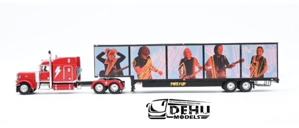 Tráiler a Escala 1/64 Peterbilt 389 Techo Medio Con Remolque Caja Seca de Mudanza Kentucky AC / DC, 69-1063 DCP By First Gear - Imagen 9