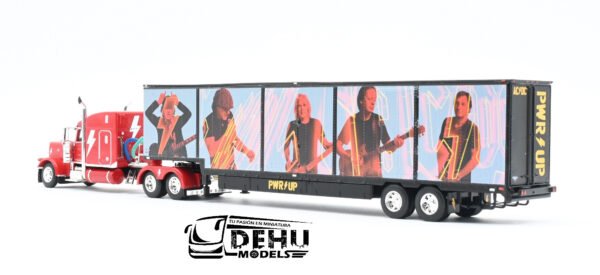 Tráiler a Escala 1/64 Peterbilt 389 Techo Medio Con Remolque Caja Seca de Mudanza Kentucky AC / DC, 69-1063 DCP By First Gear - Imagen 8