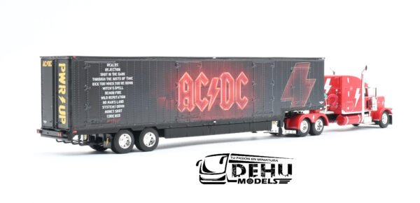 Tráiler a Escala 1/64 Peterbilt 389 Techo Medio Con Remolque Caja Seca de Mudanza Kentucky AC / DC, 69-1063 DCP By First Gear - Imagen 5