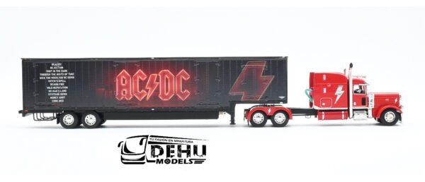 Tráiler a Escala 1/64 Peterbilt 389 Techo Medio Con Remolque Caja Seca de Mudanza Kentucky AC / DC, 69-1063 DCP By First Gear - Imagen 4