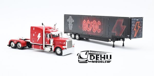 Tráiler a Escala 1/64 Peterbilt 389 Techo Medio Con Remolque Caja Seca de Mudanza Kentucky AC / DC, 69-1063 DCP By First Gear - Imagen 6