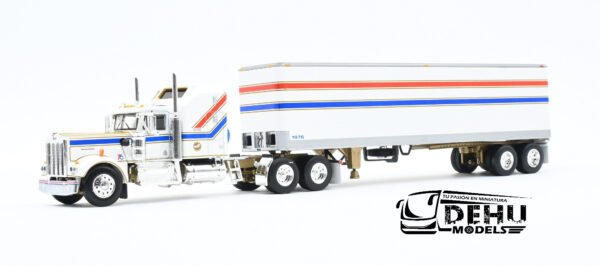 Tráiler a Escala 1/64 Kenworth W900A Aerodyne Con Remolque Caja Seca Vintage de 40' Bicentenial Edition, 69-1605 DCP By First Gear - Imagen 11