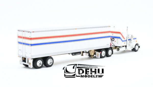 Tráiler a Escala 1/64 Kenworth W900A Aerodyne Con Remolque Caja Seca Vintage de 40' Bicentenial Edition, 69-1605 DCP By First Gear - Imagen 5