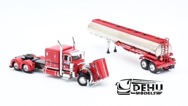 Tráiler a Escala 1/64 Peterbilt 389 Con Remolque Tanque Heil de Combustible Wayne Transports, 69-2000 DCP By First Gear - Imagen 7