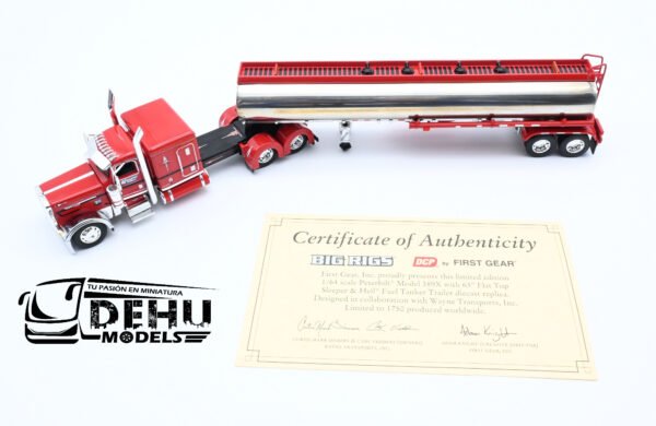 Tráiler a Escala 1/64 Peterbilt 389 Con Remolque Tanque Heil de Combustible Wayne Transports, 69-2000 DCP By First Gear - Imagen 8