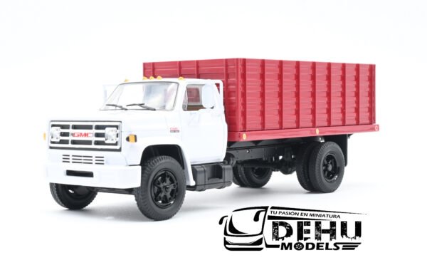 Camión a Escala 1/34 General Motors Company GMC 6500 Con Remolque de Granos Blanco - Rojo, 10-4255 First Gear