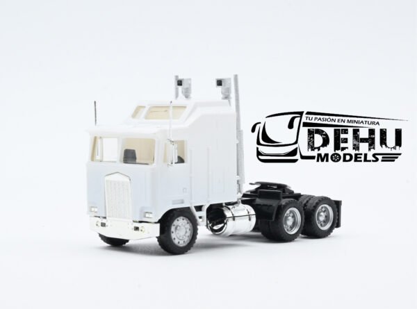 Tráiler a Escala 1/87 Kenworth K100 Solo Tracto Blanco, 15257 Promotex