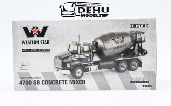 Camión a Escala 1/50 Western Star 4700 SB Mezcladora de Concreto Betonniere Negro - Gris, 16400 ERTL - Imagen 13