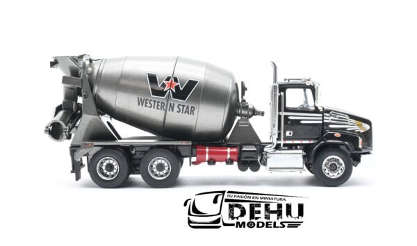 Camión a Escala 1/50 Western Star 4700 SB Mezcladora de Concreto Betonniere Negro - Gris, 16400 ERTL - Imagen 4
