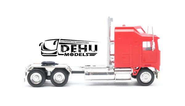 Tráiler a Escala 1/87 Kenworth K100 Solo Tracto De Chasis Largo XXL Rojo - Cromo, 35260 Promotex - Imagen 4