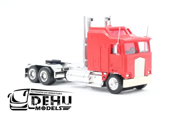 Tráiler a Escala 1/87 Kenworth K100 Solo Tracto De Chasis Largo XXL Rojo - Cromo, 35260 Promotex