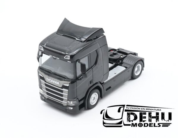 Tráiler a Escala 1/87 Solo Tracto Scania CR ND ZM De un eje Negro, Herpa - Imagen 9