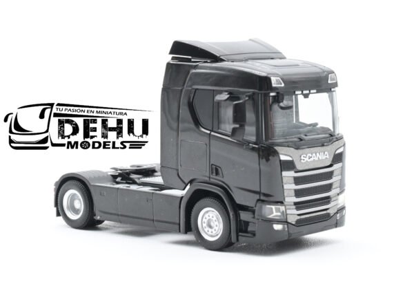 Tráiler a Escala 1/87 Solo Tracto Scania CR ND ZM De un eje Negro, Herpa