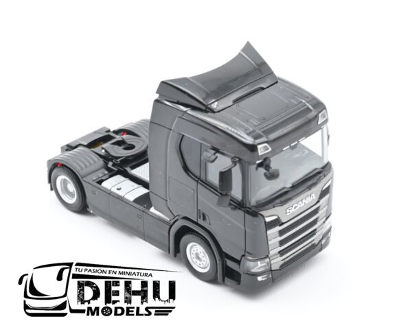 Tráiler a Escala 1/87 Solo Tracto Scania CR ND ZM De un eje Negro, Herpa - Imagen 2