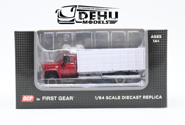 Camión a Escala 1/64 Chevrolet Chevy C65 Con Caja de Granos de Volteo de un eje Rojo - Blanco, 60-0913 DCP By First Gear - Imagen 12
