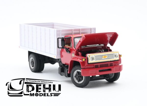 Camión a Escala 1/64 Chevrolet Chevy C65 Con Caja de Granos de Volteo de un eje Rojo - Blanco, 60-0913 DCP By First Gear - Imagen 6