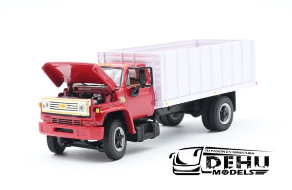Camión a Escala 1/64 Chevrolet Chevy C65 Con Caja de Granos de Volteo de un eje Rojo - Blanco, 60-0913 DCP By First Gear - Imagen 7