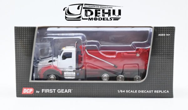 Camión a Escala 1/64 Kenworth T800 Rogue Dump Truck Volteo de 3 Ejes Blanco - Rojo, 60-1415 DCP By First Gear - Imagen 13