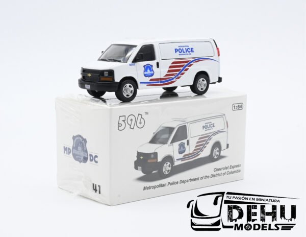 Camioneta a Escala 1/64 Chevrolet Van Express Metropolitan Police Department of the District of Columbia, CBP-041 596 Model - Imagen 11