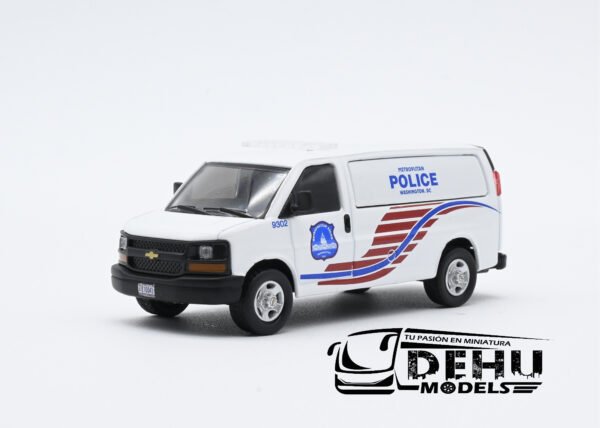 Camioneta a Escala 1/64 Chevrolet Van Express Metropolitan Police Department of the District of Columbia, CBP-041 596 Model - Imagen 8