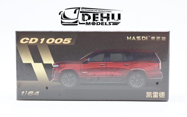 Camioneta a Escala 1/64 Cadillac Escalade Roja, CD1005 Massdi - Imagen 10