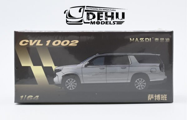 Camioneta a Escala 1/64 Chevrolet Suburban Gris, CVL1002 Massdi - Imagen 11