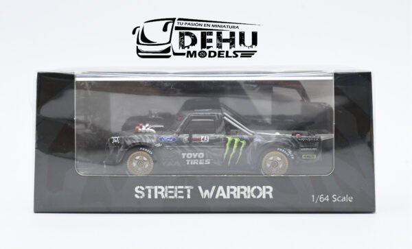 Camioneta a Escala 1/64 Ford F-150 1977 Hoonitruck Ken Block Negro - Gris, FF150HKB Street Warrior - Imagen 12
