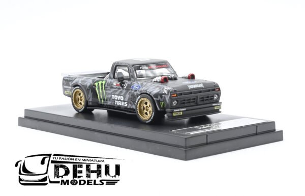 Camioneta a Escala 1/64 Ford F-150 1977 Hoonitruck Ken Block Negro - Gris, FF150HKB Street Warrior