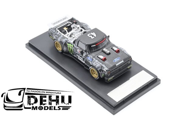 Camioneta a Escala 1/64 Ford F-150 1977 Hoonitruck Ken Block Negro - Gris, FF150HKB Street Warrior - Imagen 2