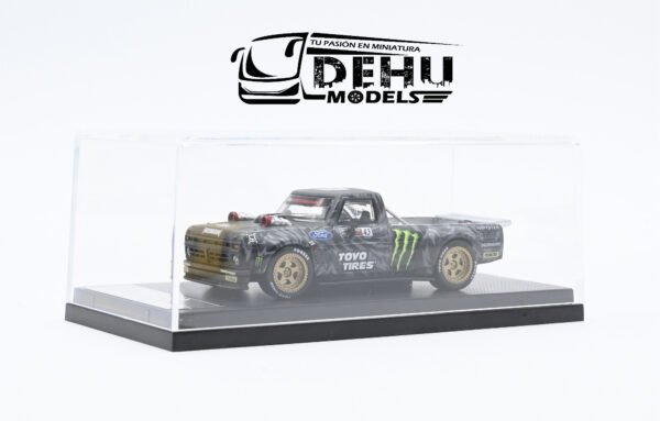 Camioneta a Escala 1/64 Ford F-150 1977 Hoonitruck Ken Block Negro - Gris, FF150HKB Street Warrior - Imagen 10