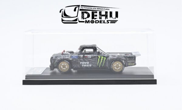 Camioneta a Escala 1/64 Ford F-150 1977 Hoonitruck Ken Block Negro - Gris, FF150HKB Street Warrior - Imagen 11