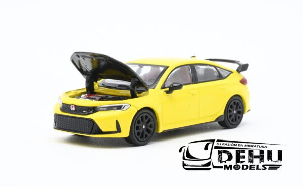 Auto a Escala 1/64 Honda Civic Type-R FL5 Amarillo - Negro, PR64-0062 Pop Race - Imagen 6