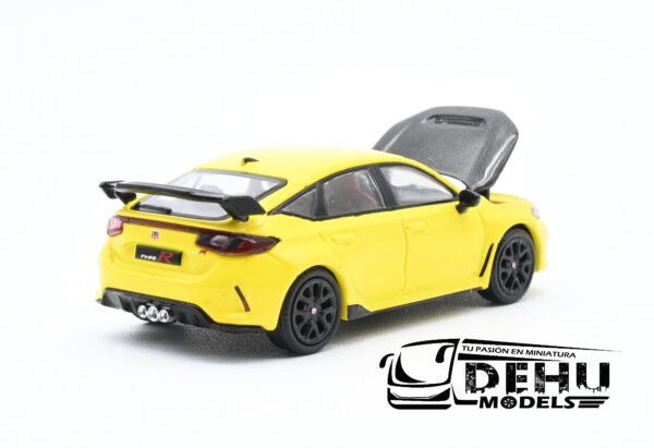 Auto a Escala 1/64 Honda Civic Type-R FL5 Amarillo - Negro, PR64-0062 Pop Race - Imagen 7