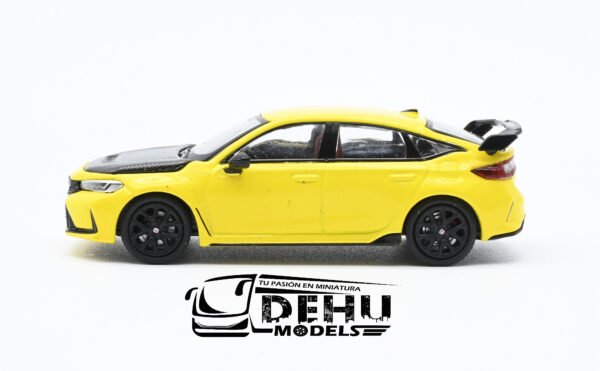 Auto a Escala 1/64 Honda Civic Type-R FL5 Amarillo - Negro, PR64-0062 Pop Race - Imagen 9